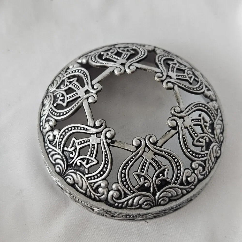 Yankee Candle Illuma-Lid Candle Jar Topper Silver Scroll Design